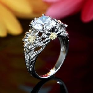 Vancaro Daisy / Sunflower Sterling Silver Ring